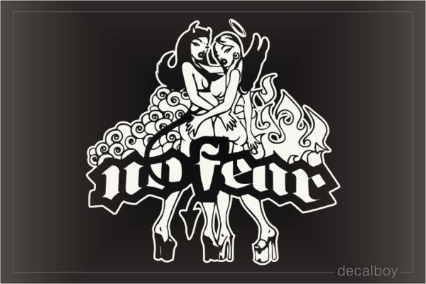 Angel Devil Nofear Car Window Decal