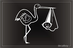 Baby Shower Pelican Car Window Decal