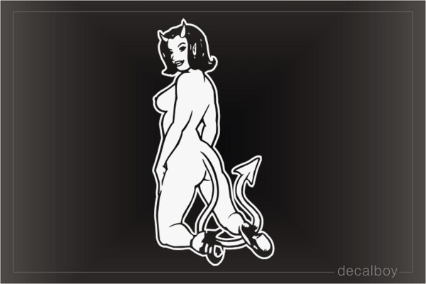 Devil Girl Car Window Decal