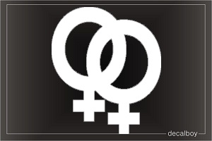 Lesbians Symbol Car Window Decal