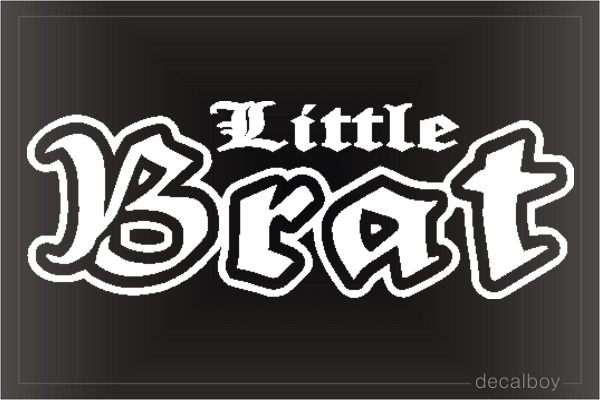 Little Brat Car Window Decal