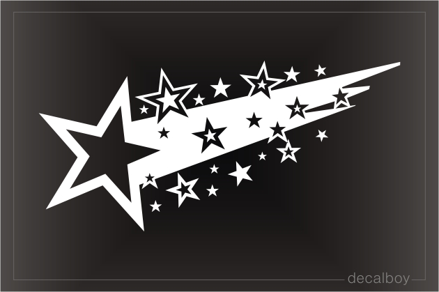 Shooting Stars Fireworks Car Window Decal