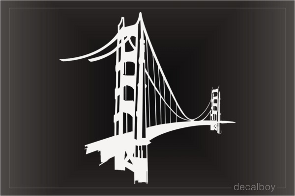 Golden Bridge Car Decal