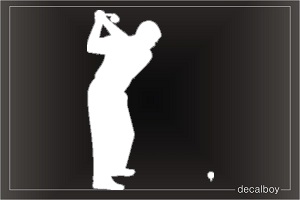 Golfer Hacker Window Decal