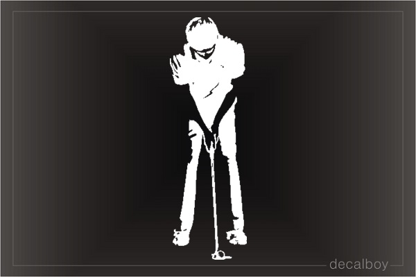 Golfer Boy Window Decal