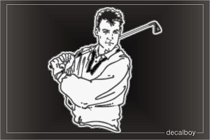 Golfing Follow-through Window Decal