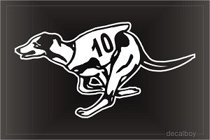 Greyhound Racing Car Window Decal