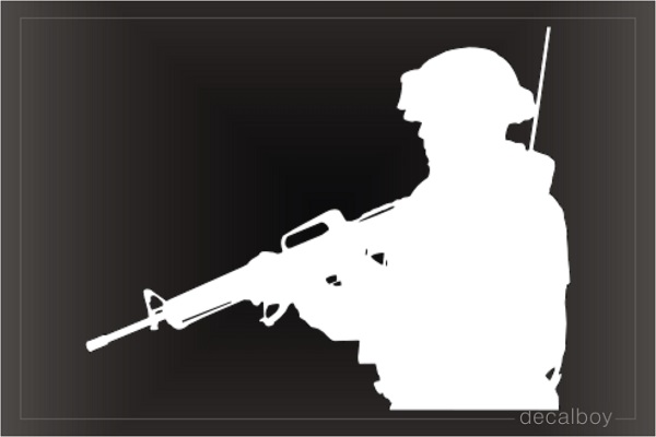 Guarding US Marine Decal