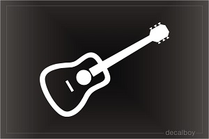 Guitar 5 Car Decal