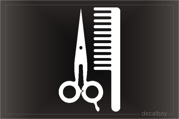 Hair Cut Barber Car Decal