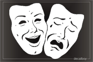 Happy Sad Masks 123 Car Decal