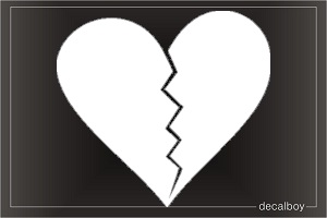 Heart Broken Car Window Decal