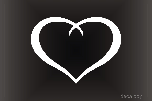 Heart Outline Car Window Decal