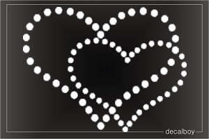 Hearts Love Car Window Decal