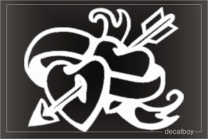 Hearts Car Window Decal