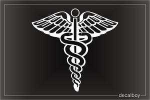 Caduceus Medical Symbol Car Decal