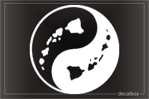 Hawaii Yin Yan Car Decal