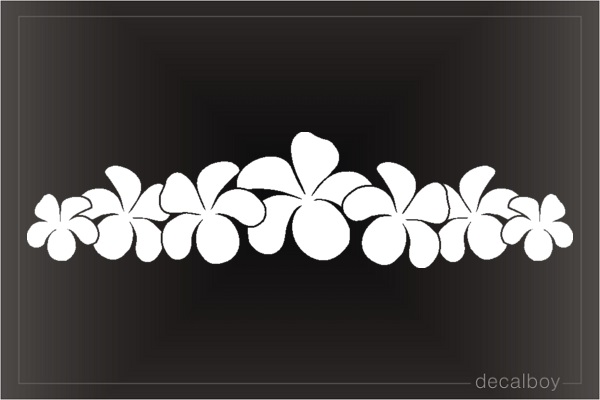 Hawaiian Flower Plumerias Car Window Decal