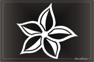 Hawaiian Plumeria Flower Window Decal