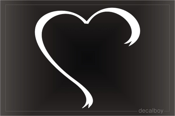 Heart Shaped Ribbon Decal