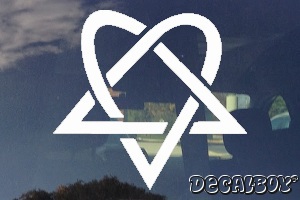 Heartagram Car Decal