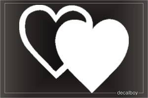 Hearts 22 Car Window Decal