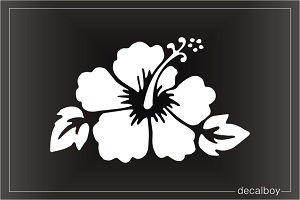 Hibiscus Hawaiian Flower Window Decal