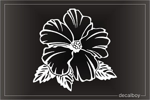 Hibiscus Hawaiian Flower Pink Window Decal