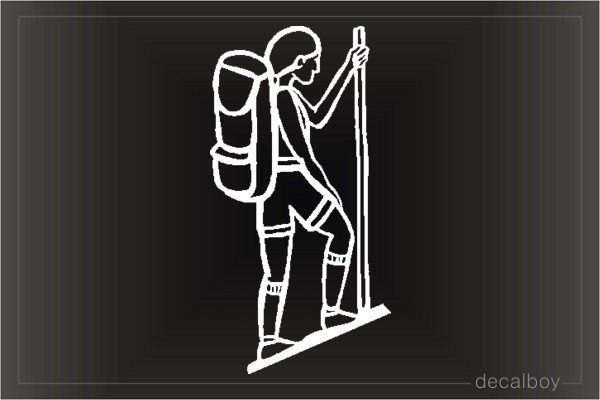 Hiker Car Window Decal