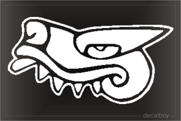 Aztec Cipactli Crocodile Auto Decal