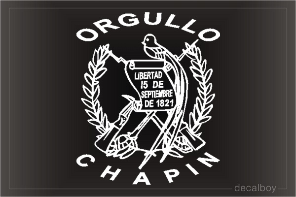 Orgulo Chapino Auto Decal