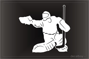 Hockey Goalie Design Window Decal