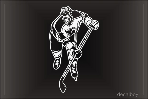 Hockey Player Window Decal