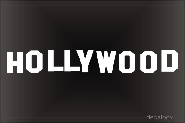Hollywood Car Decal