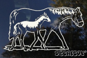 Baby Horse Mom Car Window Decal