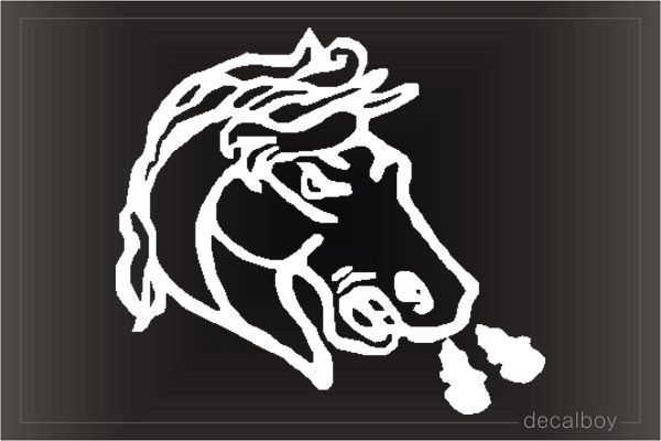 Horse Head 285 Car Window Decal