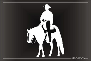 Horse Ride 69 Car Window Decal