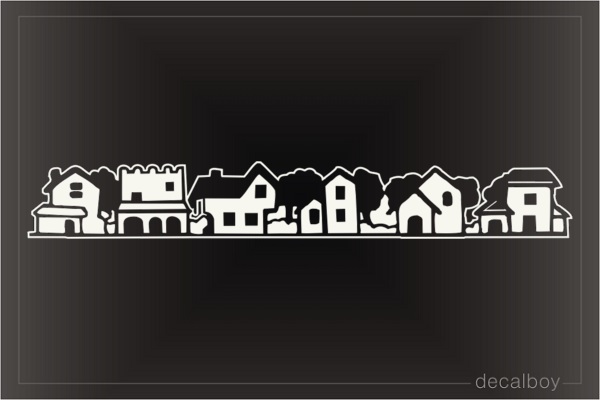 Houses 4 Car Decal