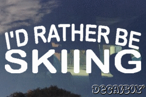 Id Rather Be Skiing Vinyl Die-cut Decal