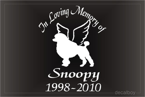 In Loving Memory Of Dog Car Decal