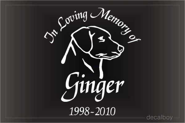 In Loving Memory Of Pet Car Decal