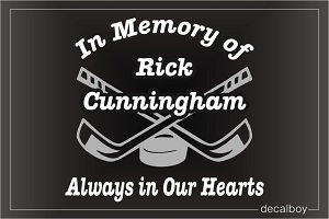 In Loving Memory Hockey Car Decal