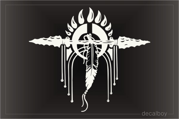 Indian Arrow Dreamcatcher Car Window Decal