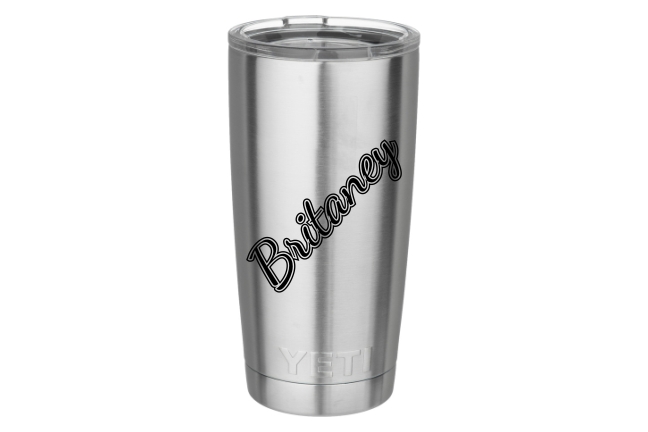 Initial Custom Name Yeti Tumbler Decal