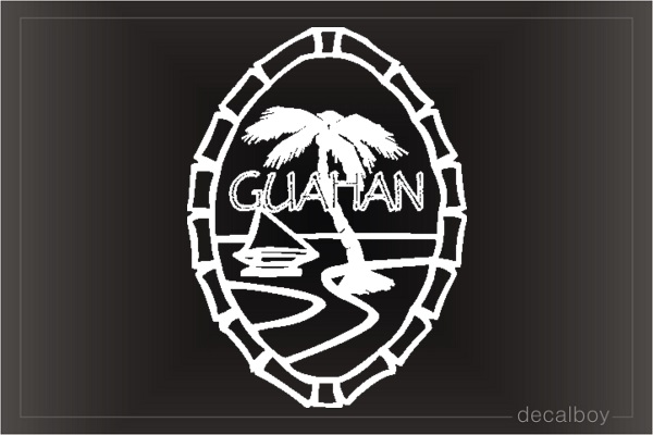 Island Guahan Seal Car Decal