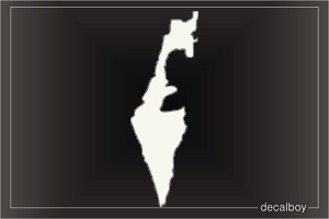 Israel Map Car Decal