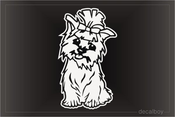 Yorkie Car Window Decal