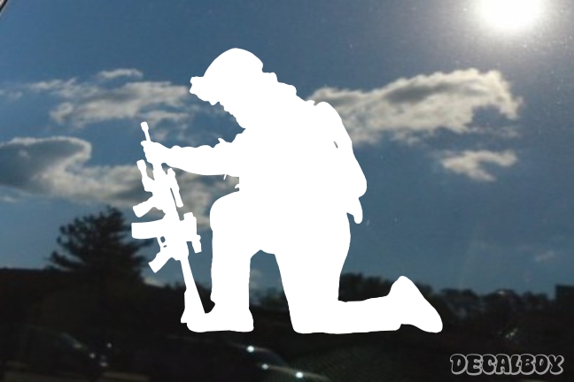 Kneeling Soldier Decal