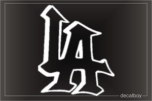 La Drawing Car Decal