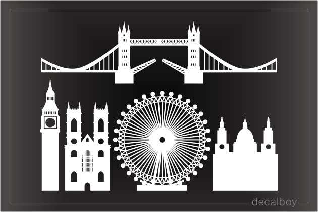 London City Skyline Decal